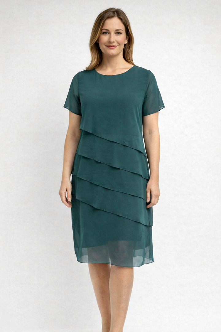 Marena | Women’s Layered Midi Dress for Elegant Occasions