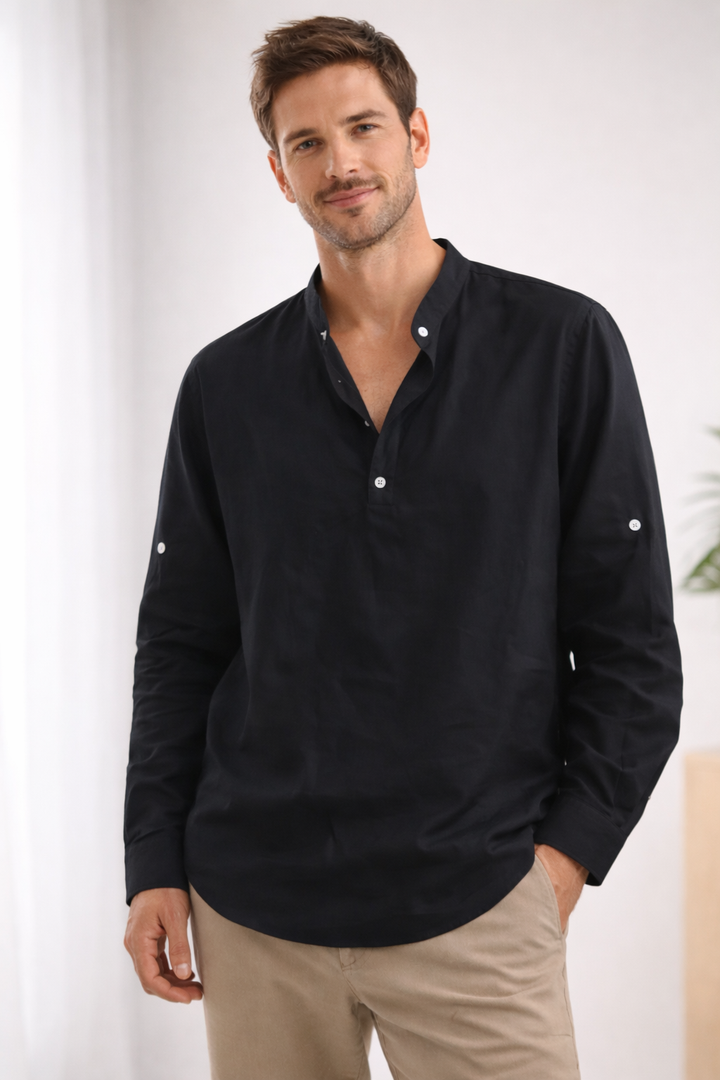 Arlo | Men’s Long Sleeve Shirt with Button Placket