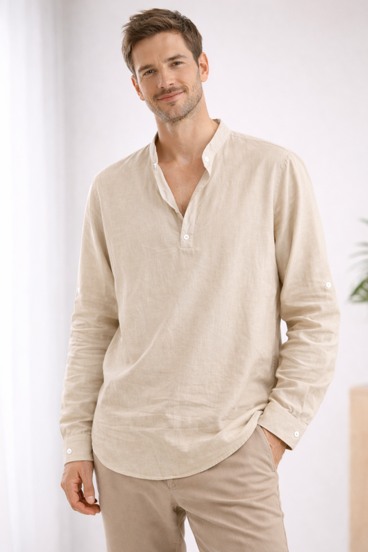 Arlo | Men’s Long Sleeve Shirt with Button Placket
