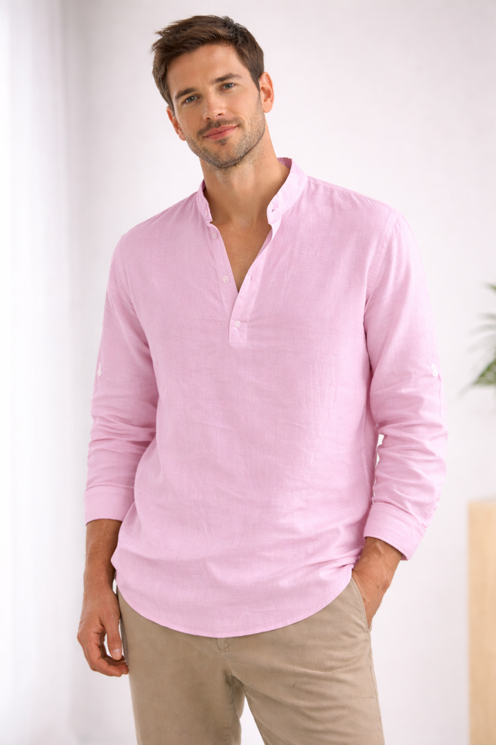 Arlo | Men’s Long Sleeve Shirt with Button Placket