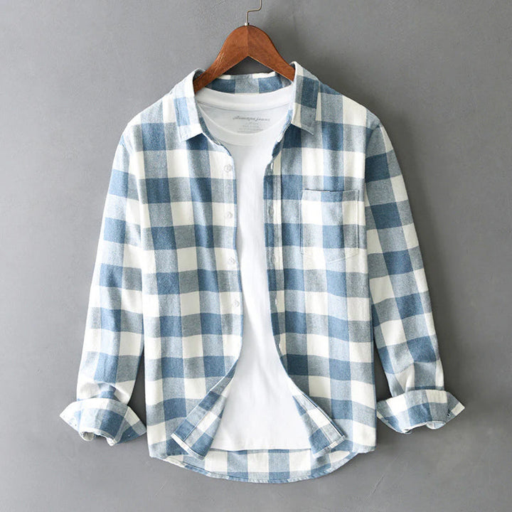 Landon | Men’s Check Casual Overshirt for Simple Layers