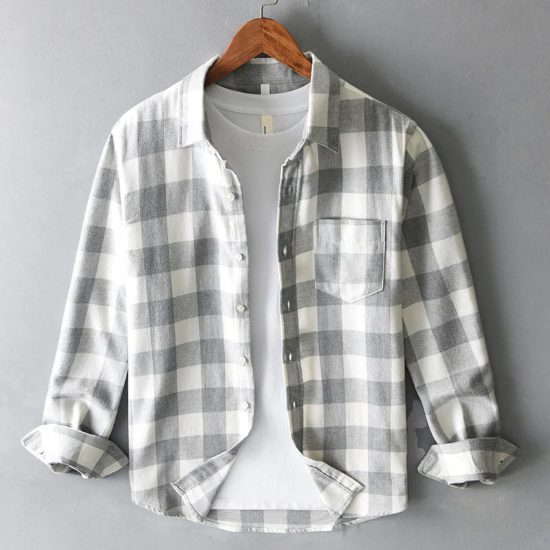 Landon | Men’s Check Casual Overshirt for Simple Layers