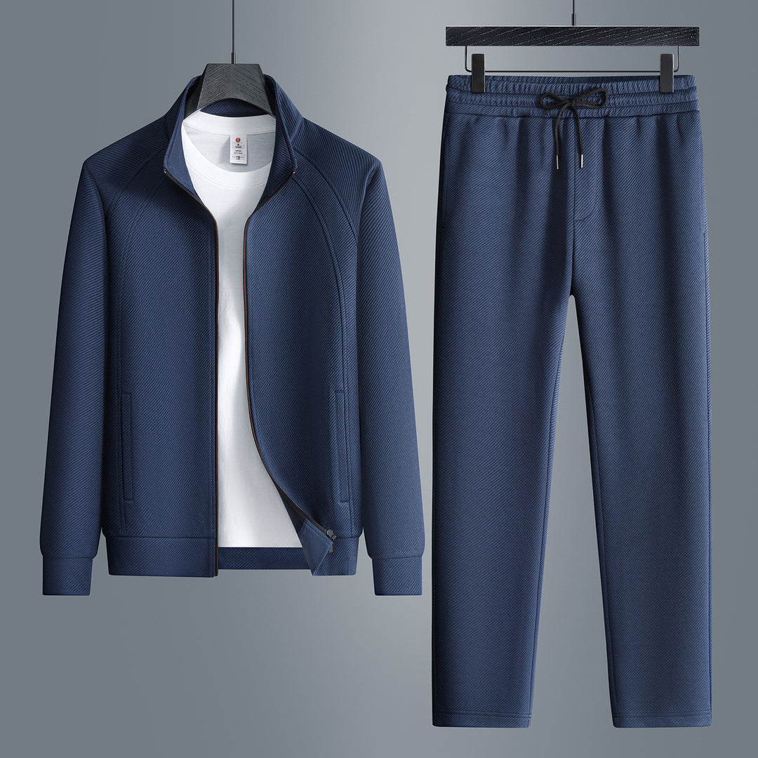 Kaelron | Men’s Two-Piece Set with zip-through jacket styled with tapered bottoms