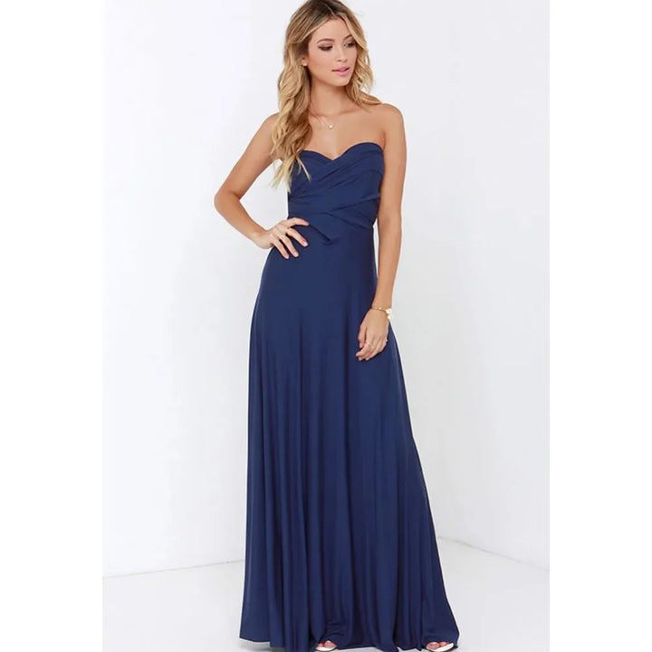 Elmirae | Women’s Maxi Dress with Deep V Neck and Flowing Fit