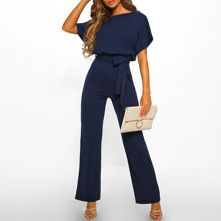 Zarela | Women’s Wide Leg Jumpsuit with Waist Tie