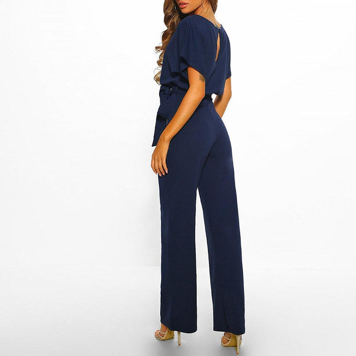 Zarela | Women’s Wide Leg Jumpsuit with Waist Tie