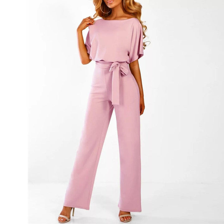 Zarela | Women’s Wide Leg Jumpsuit with Waist Tie