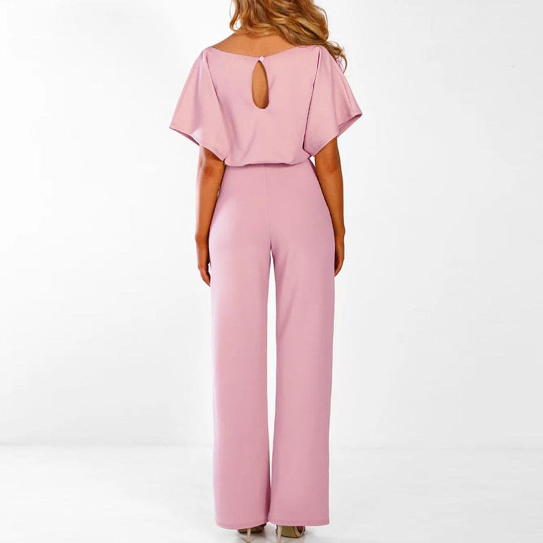 Zarela | Women’s Wide Leg Jumpsuit with Waist Tie