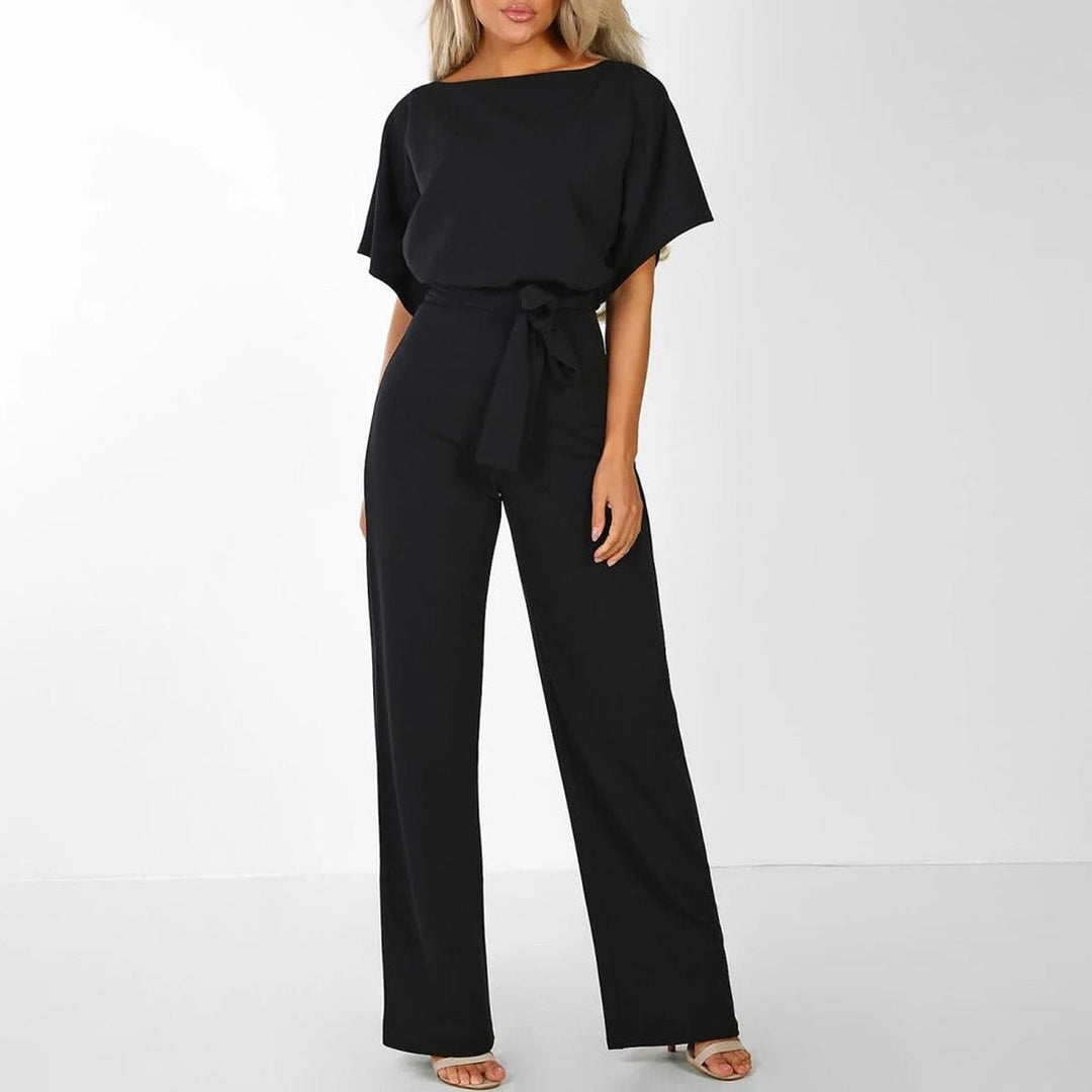Zarela | Women’s Wide Leg Jumpsuit with Waist Tie
