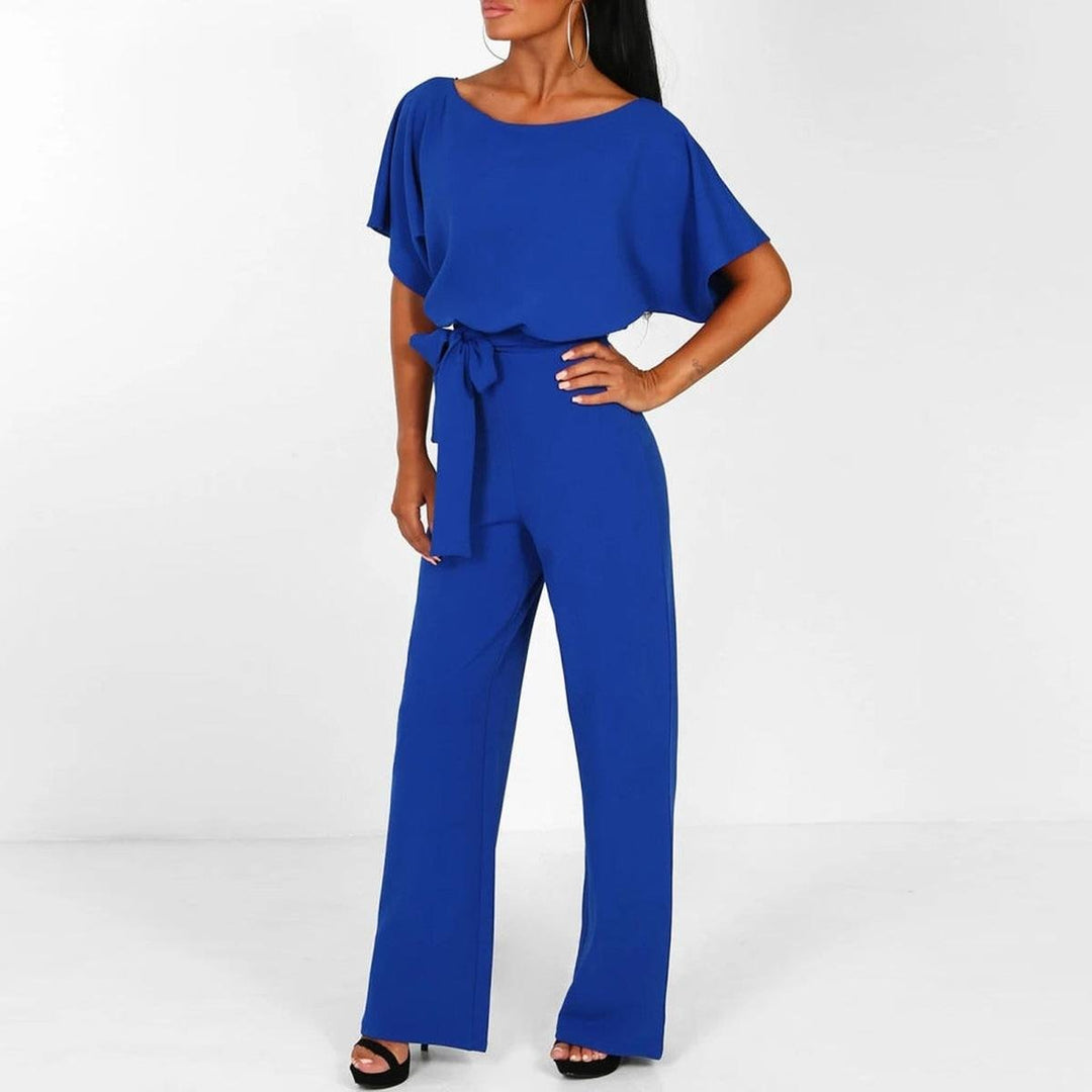 Zarela | Women’s Wide Leg Jumpsuit with Waist Tie