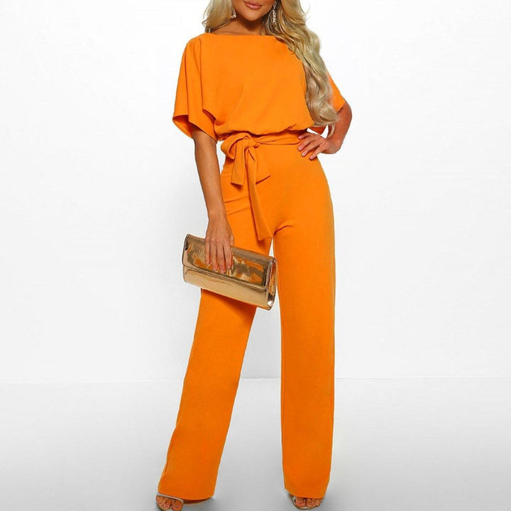 Zarela | Women’s Wide Leg Jumpsuit with Waist Tie