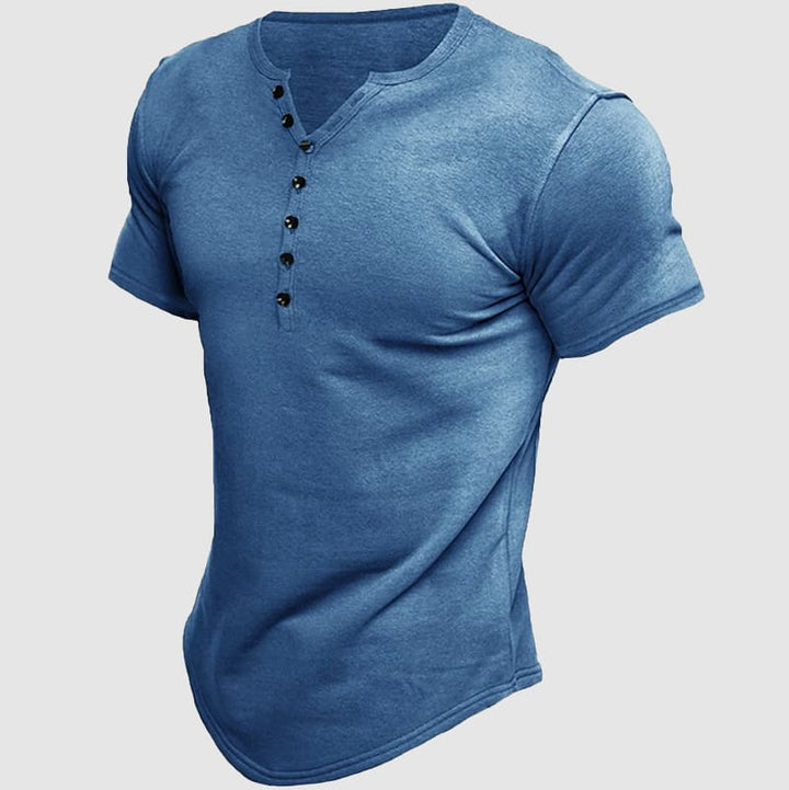 Ronan | Men’s Henley T-Shirt featuring Button Neckline