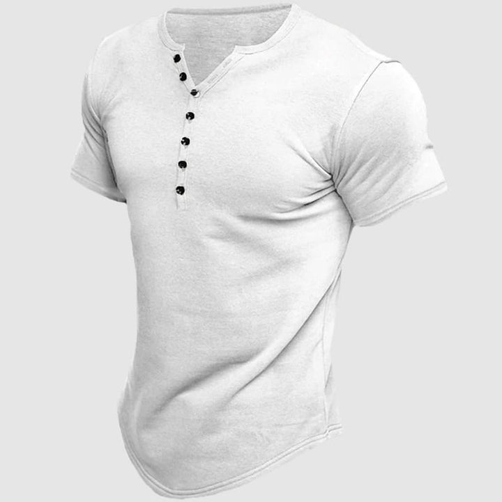 Ronan | Men’s Henley T-Shirt featuring Button Neckline