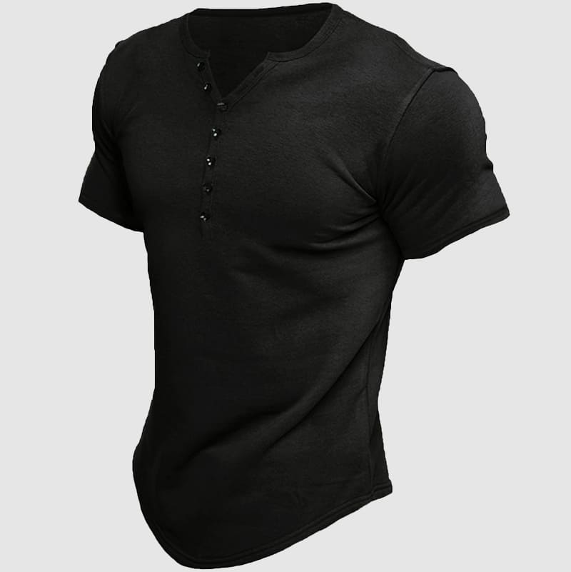 Ronan | Men’s Henley T-Shirt featuring Button Neckline