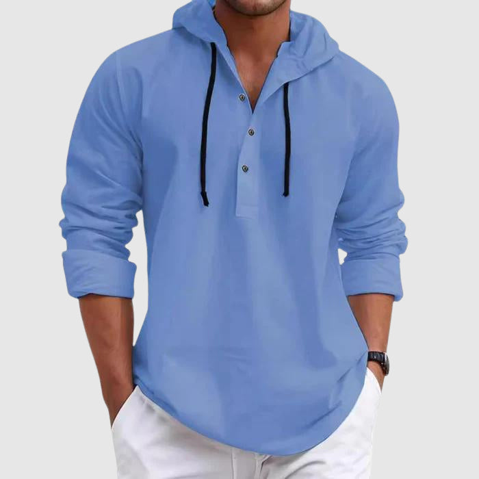 Logan | Men’s Hooded Long Sleeve Top for Relaxed Casual Moments