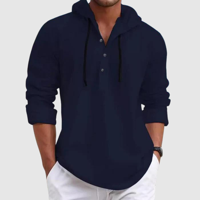 Logan | Men’s Hooded Long Sleeve Top for Relaxed Casual Moments