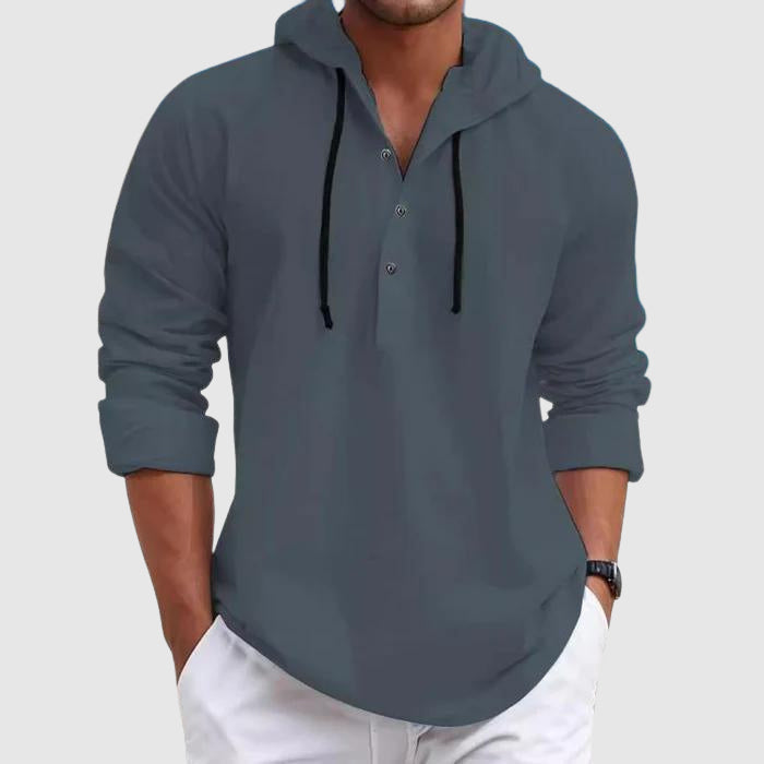 Logan | Men’s Hooded Long Sleeve Top for Relaxed Casual Moments