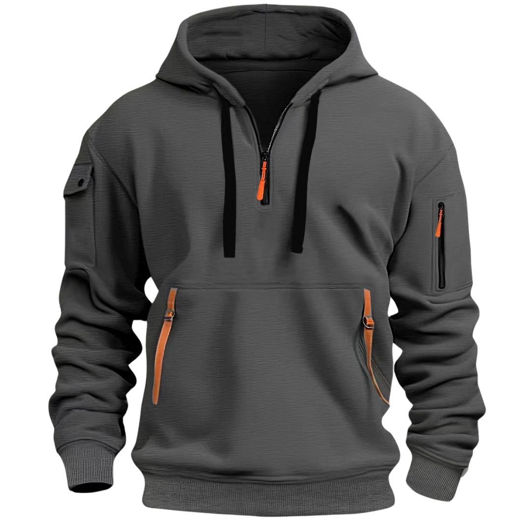 Rylan | Men’s Casual Hoodie featuring Zipped Utility Pockets