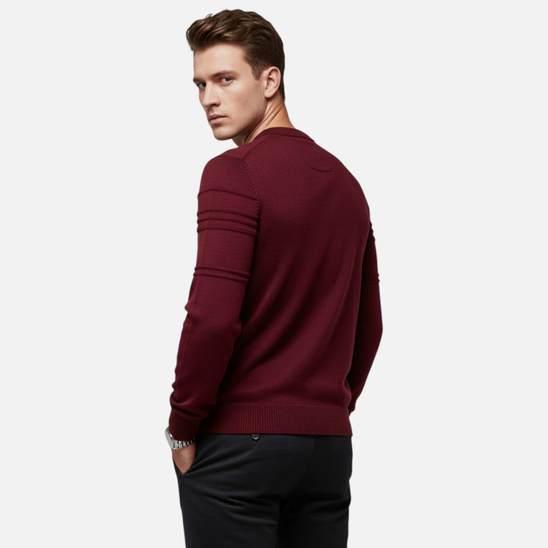 Darexen | Men’s Long Sleeve Jumper with panelled surface texture