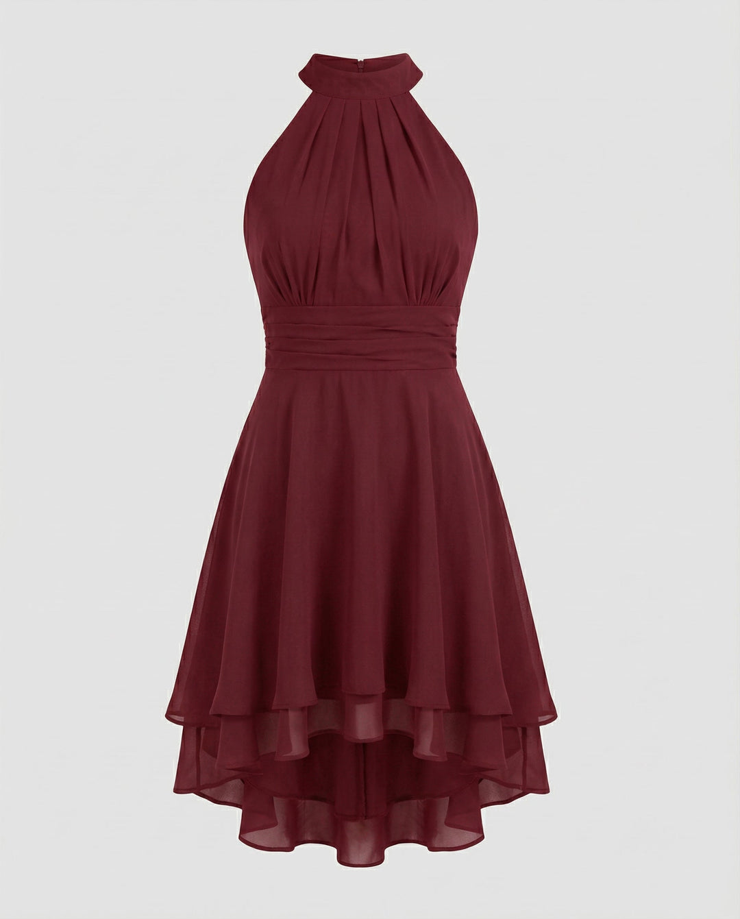 Virelle | Women’s Halter Neck Dress featuring layered hem