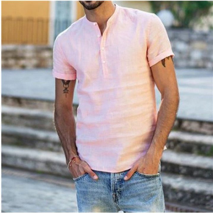 Eldric | Men’s Long Sleeve Top with lace-up neckline