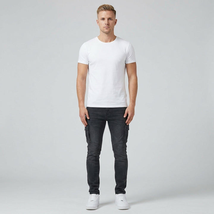 Harry | Men's Stretch Cargo Trousers With Side Pockets