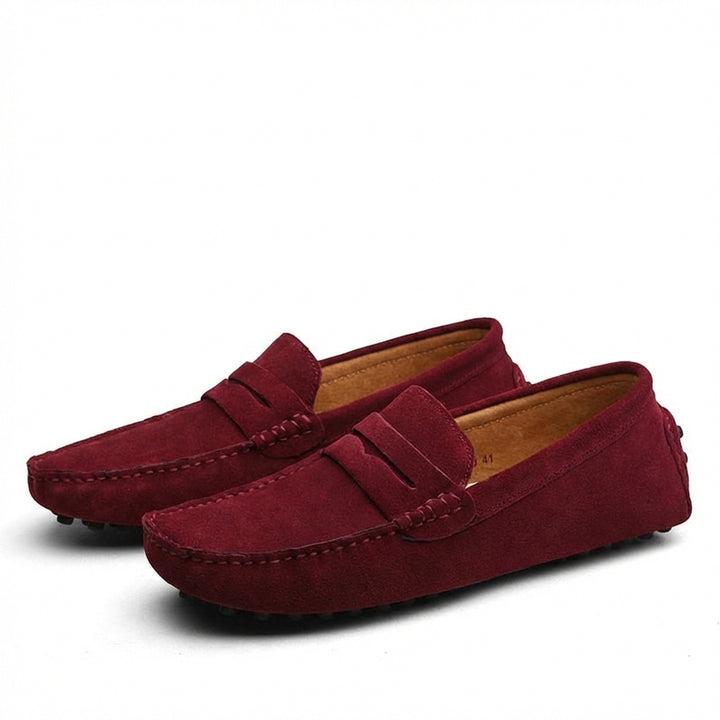 Harry | Men's Suede Loafers With Penny Strap