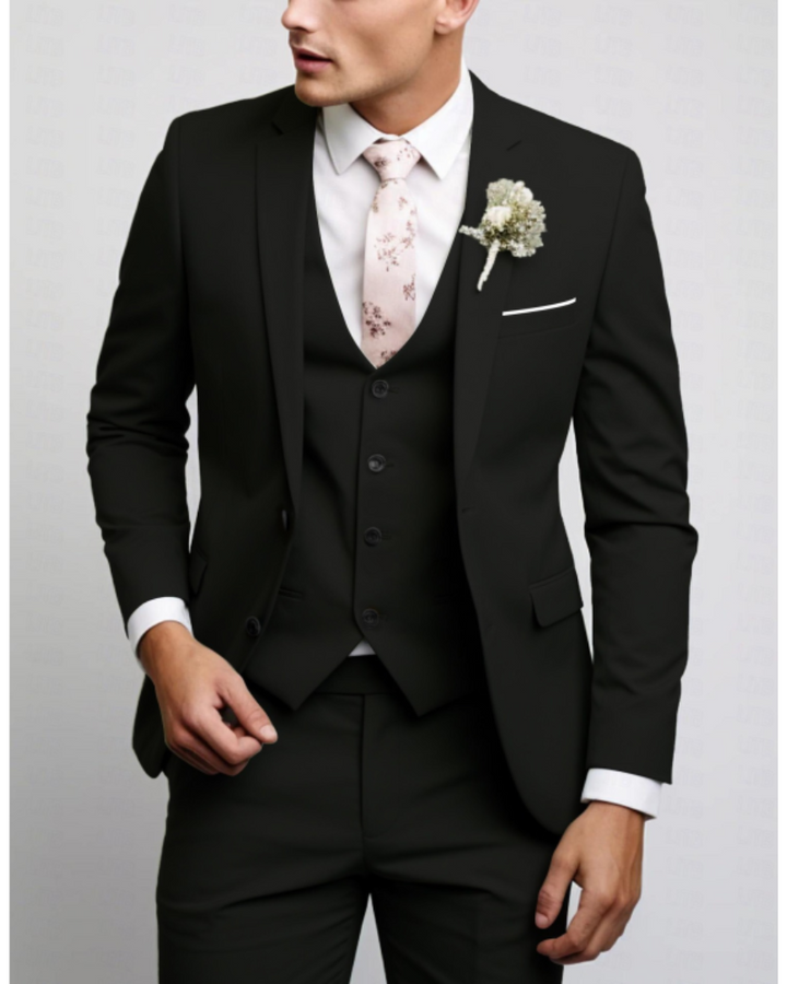 Velmoro | Men’s Three-Piece Suit with sharp formal refinement