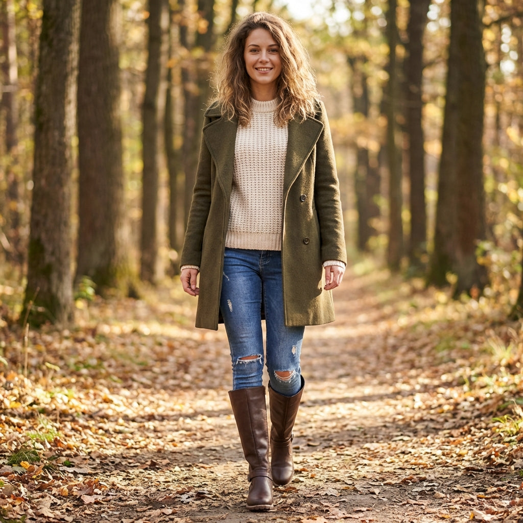 Imogen | Women's Knee High Zip Detail Boots