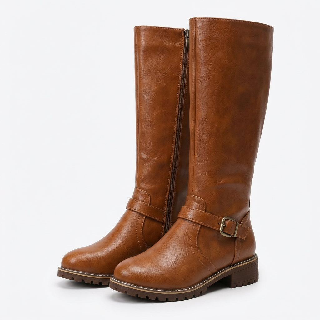 Imogen | Women's Knee High Zip Detail Boots