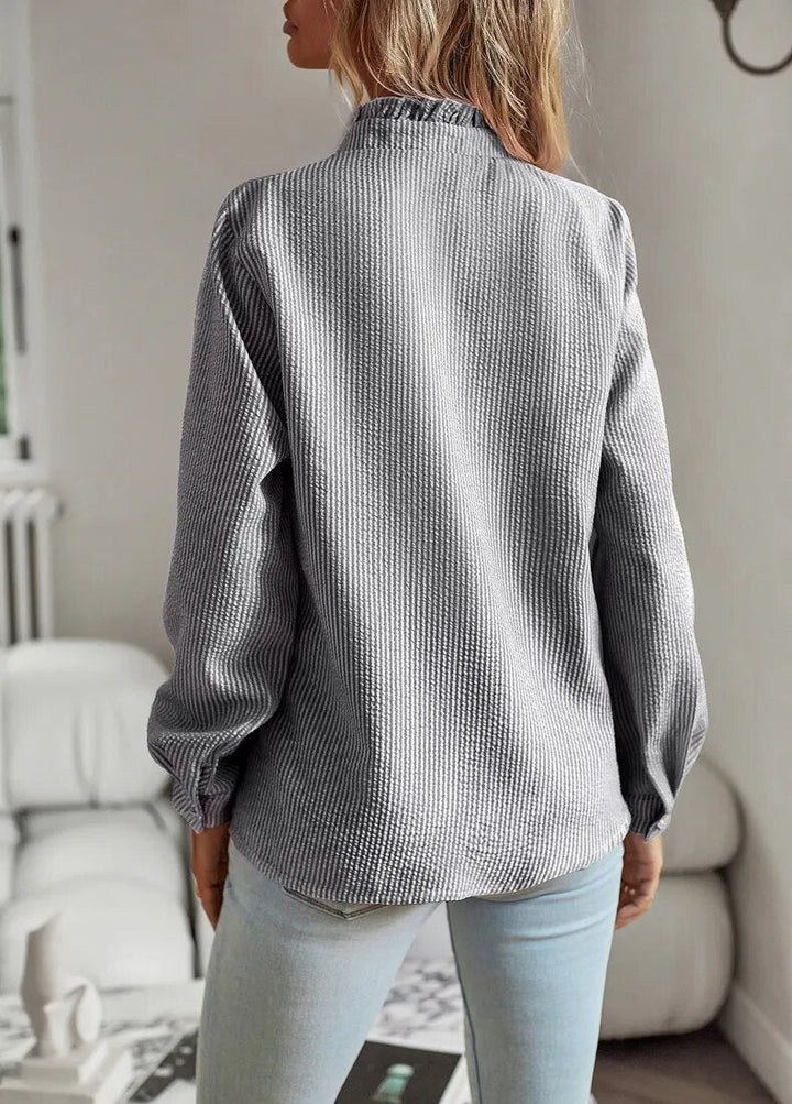 Noa | Women’s Blouse with Ruffle Front Detail