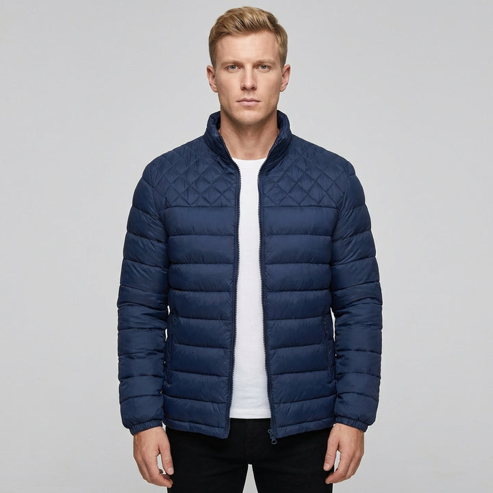 Jack | Men's Warm Puffer Jacket With Quilted Panels