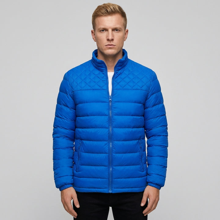 Jack | Men's Warm Puffer Jacket With Quilted Panels