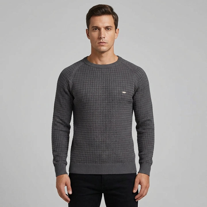 James | Men's Round Neck Jumper With Textured Knit