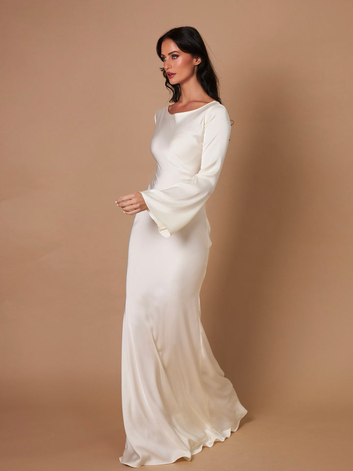 Sorielle | Women’s Long Sleeve Maxi Dress with sleek body contour