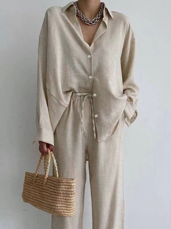 Velmira | Women’s Two Piece Set with Relaxed Shirt and Trousers