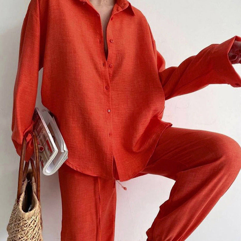Velmira | Women’s Two Piece Set with Relaxed Shirt and Trousers