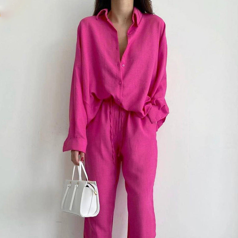 Velmira | Women’s Two Piece Set with Relaxed Shirt and Trousers