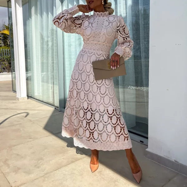 Aurevia | Women’s Midi Dress with detailed cut-out paneling