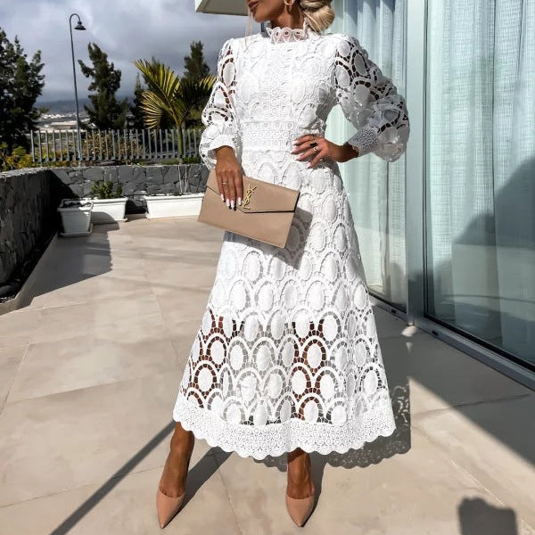 Aurevia | Women’s Midi Dress with detailed cut-out paneling