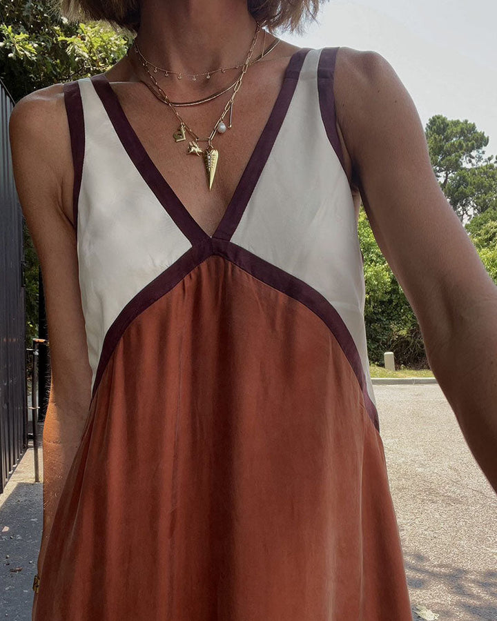 Nymera | Women’s Maxi Dress with defined contrast segments