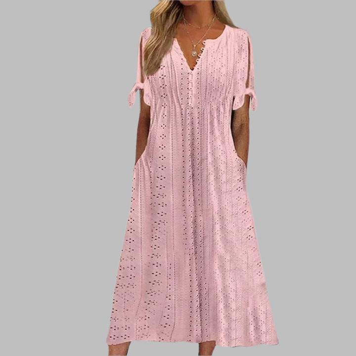 Iris | Women’s White Midi Dress for Easy Summer Styling