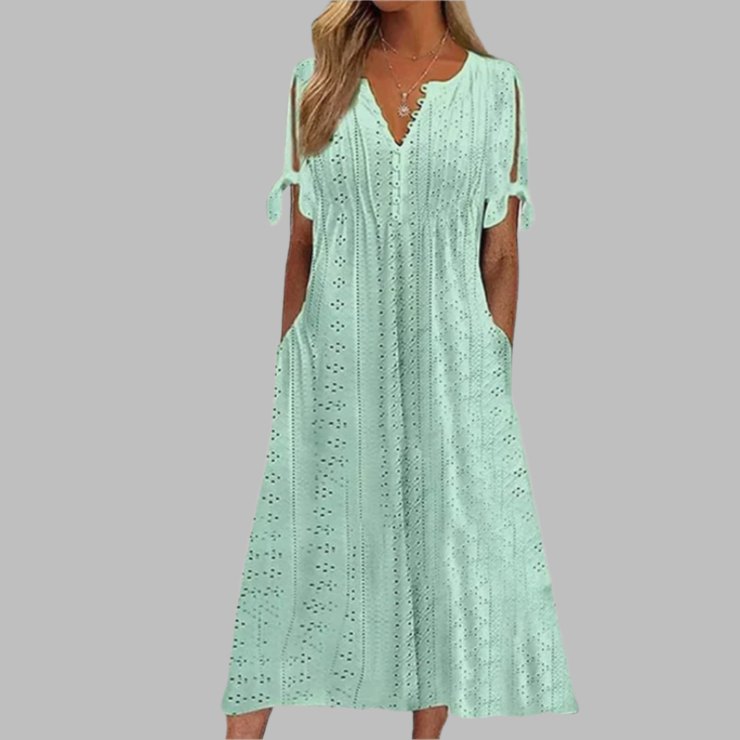 Iris | Women’s White Midi Dress for Easy Summer Styling