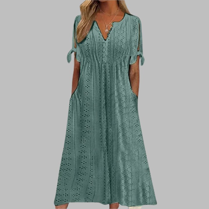 Iris | Women’s White Midi Dress for Easy Summer Styling