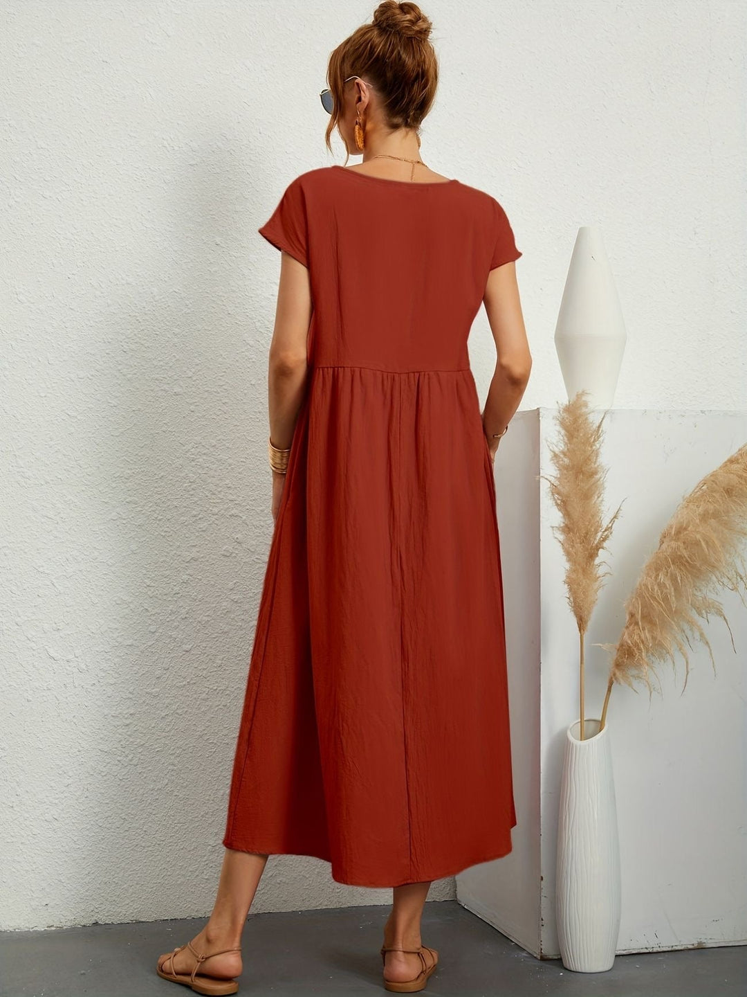 Elmira | Women’s Midi Dress with Relaxed Fit