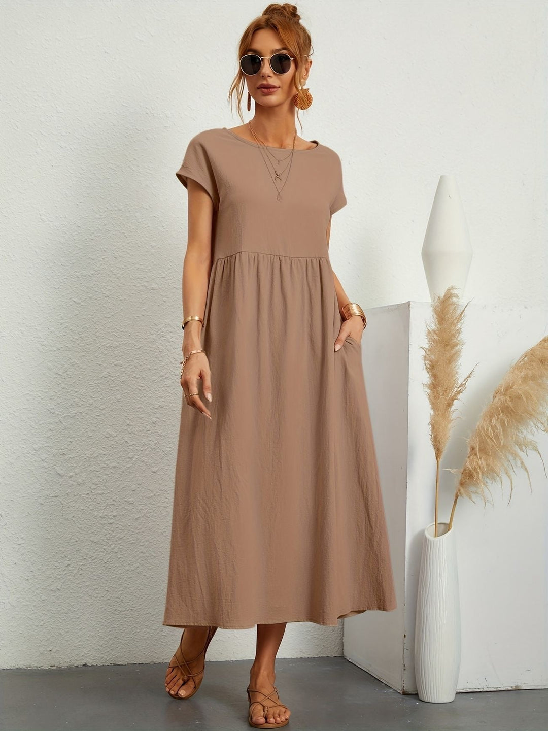 Elmira | Women’s Midi Dress with Relaxed Fit