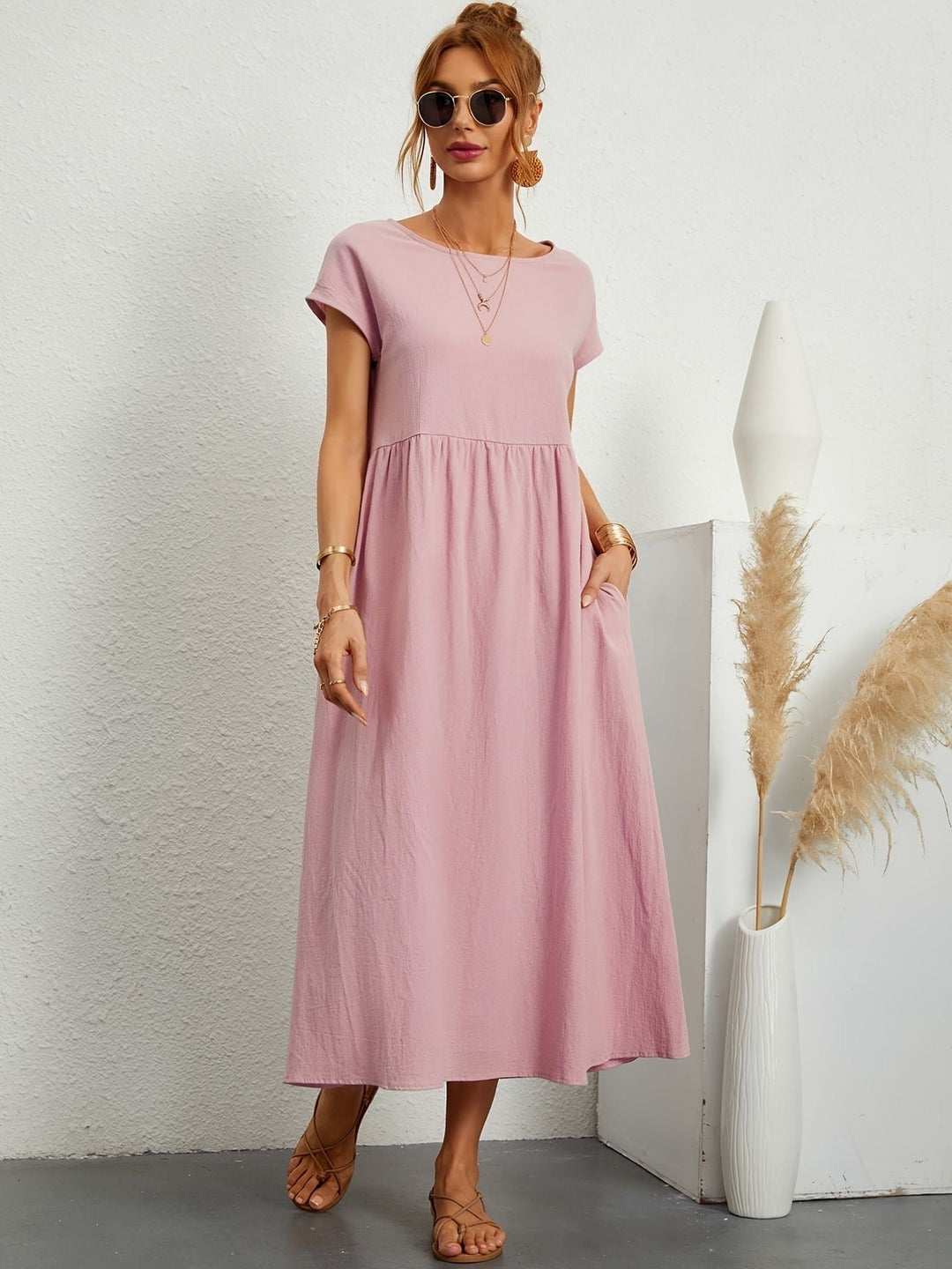 Elmira | Women’s Midi Dress with Relaxed Fit