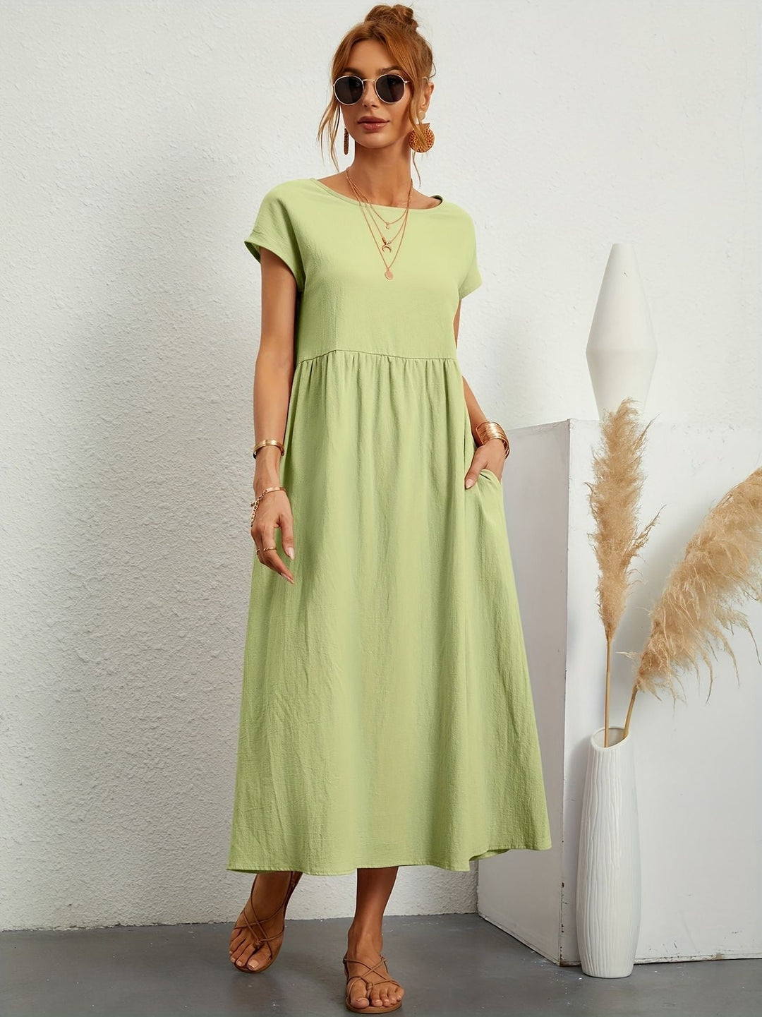 Elmira | Women’s Midi Dress with Relaxed Fit