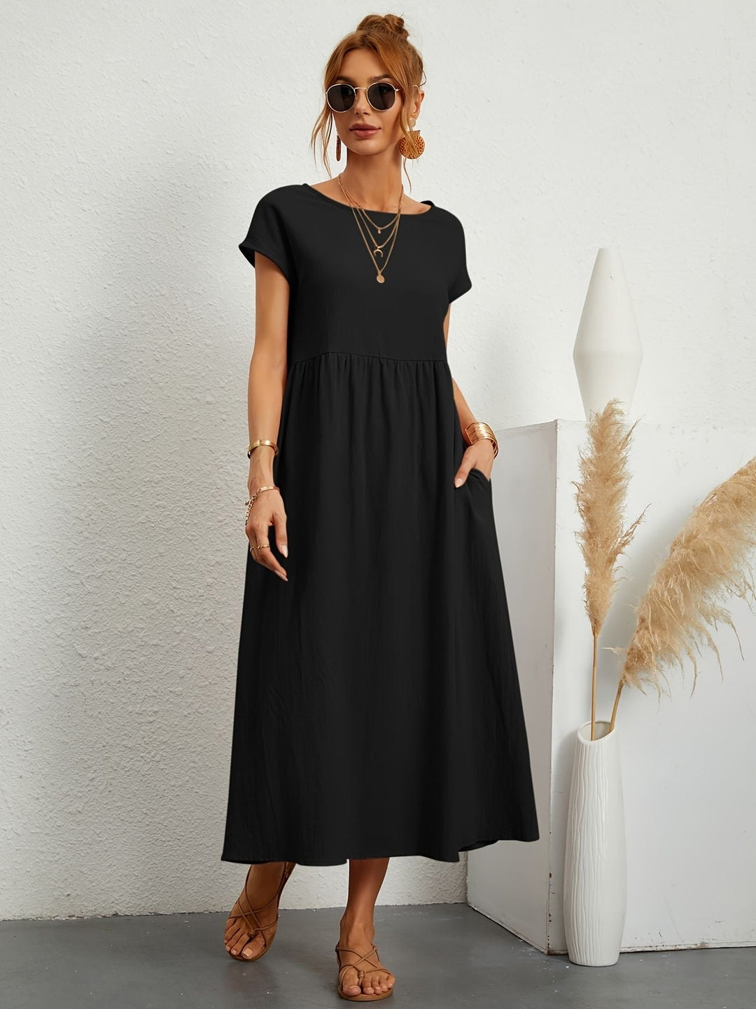Elmira | Women’s Midi Dress with Relaxed Fit