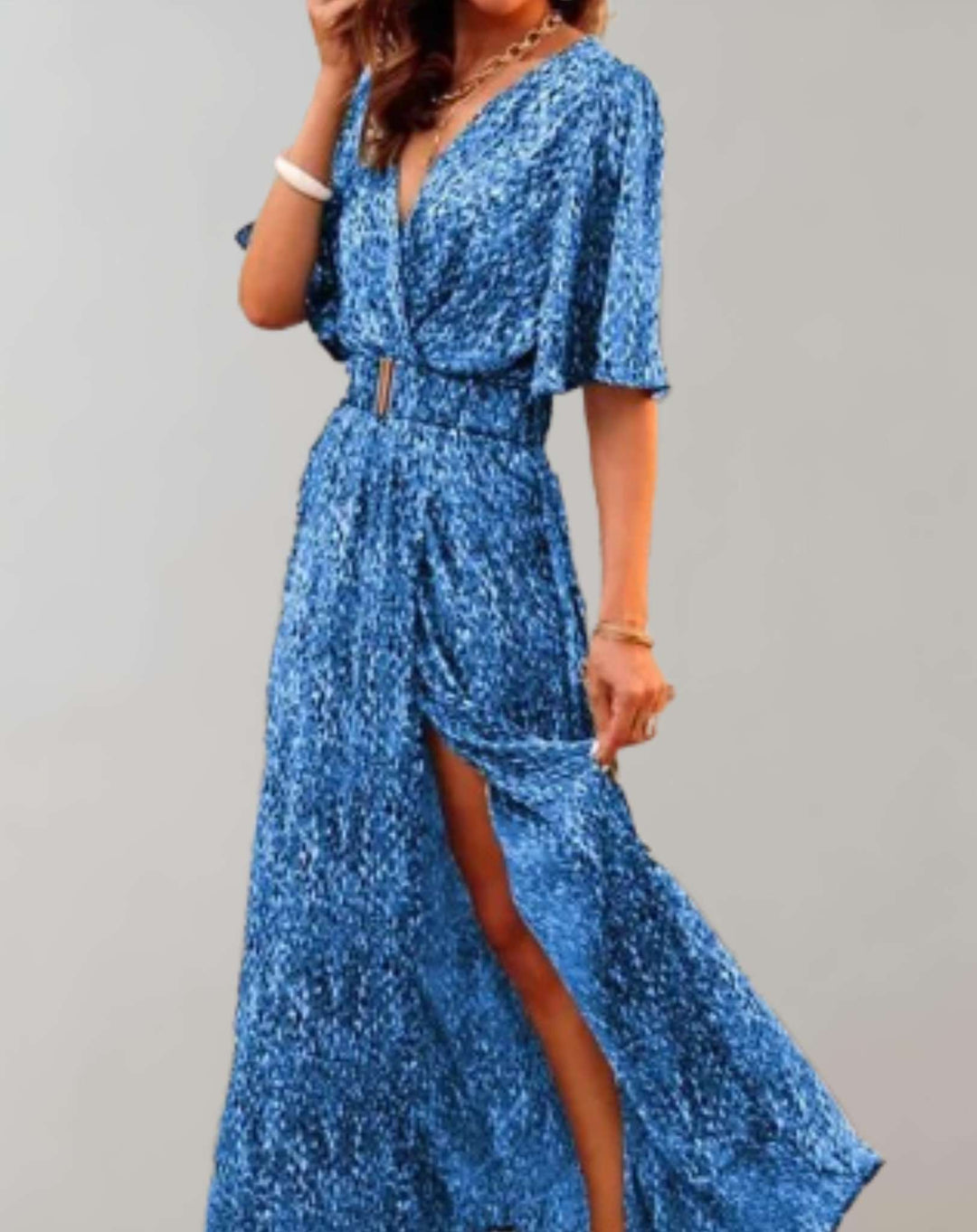 Elvara | Women’s Boho Maxi Dress with Flowy Fit and Waist Belt